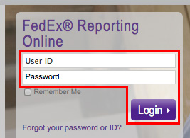 fedex account verify work fcl reporting login go index